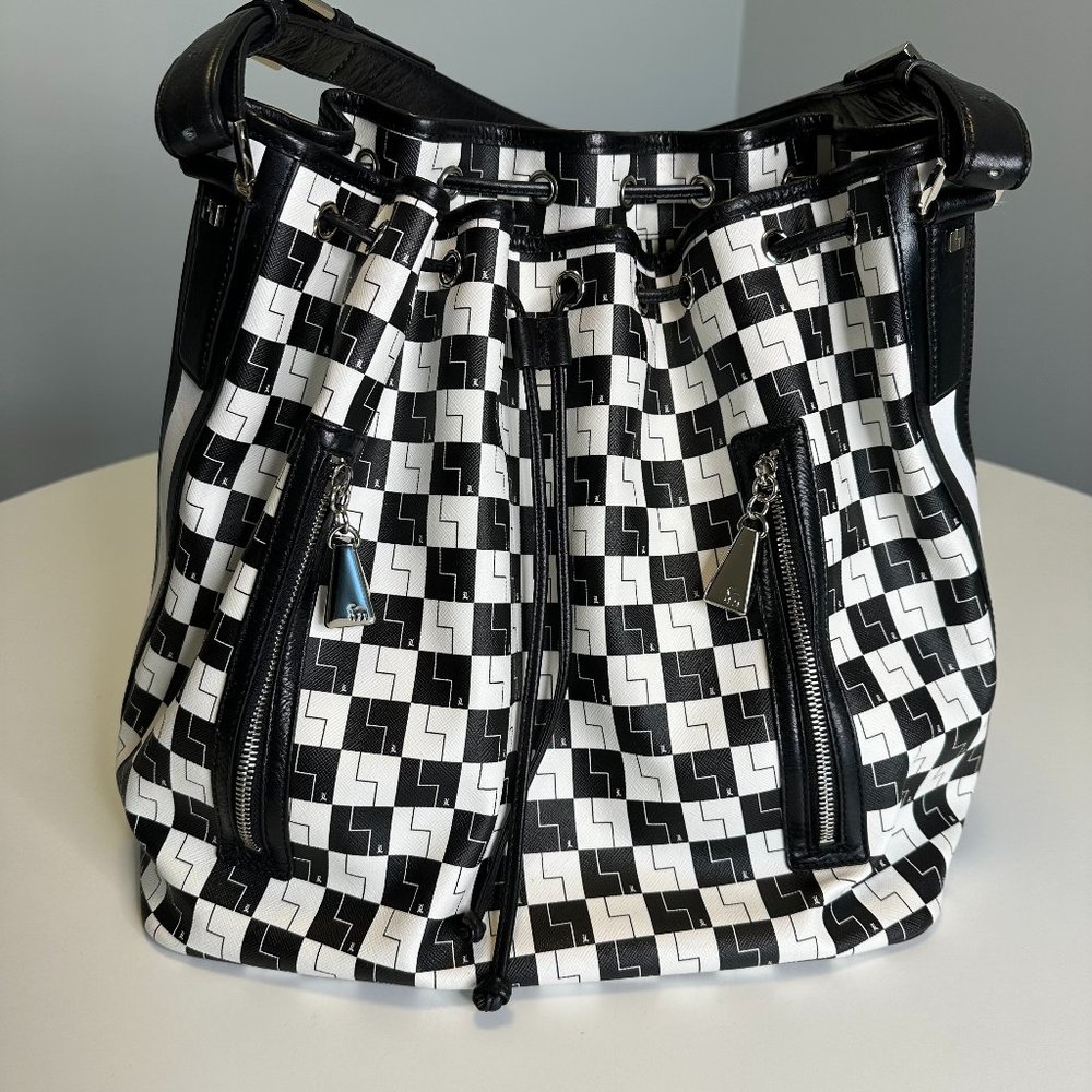 L.A.M.B. Springvale Drawstring Bag Checkered Print